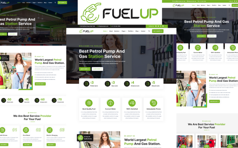 Fuelup - 汽油泵和加油站 HTML5 模板