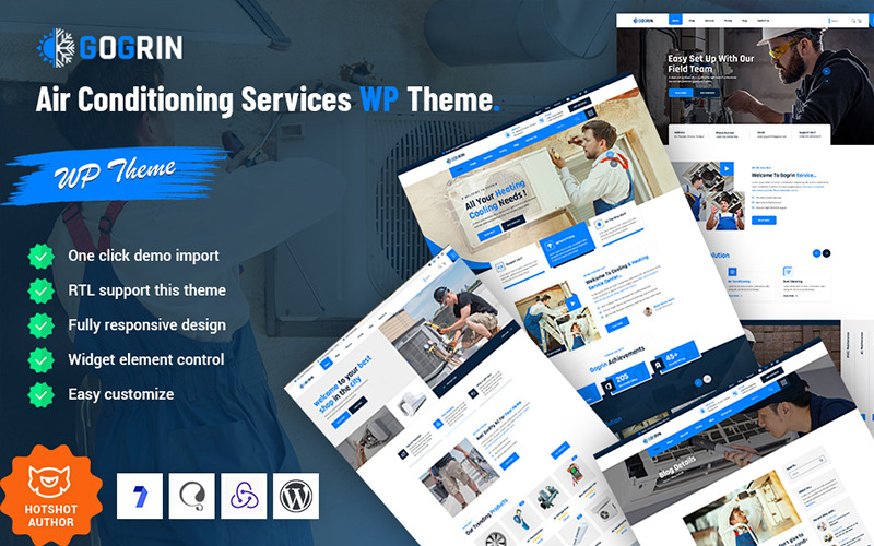 Gogrin - Thème WordPress pour les services de climatisation