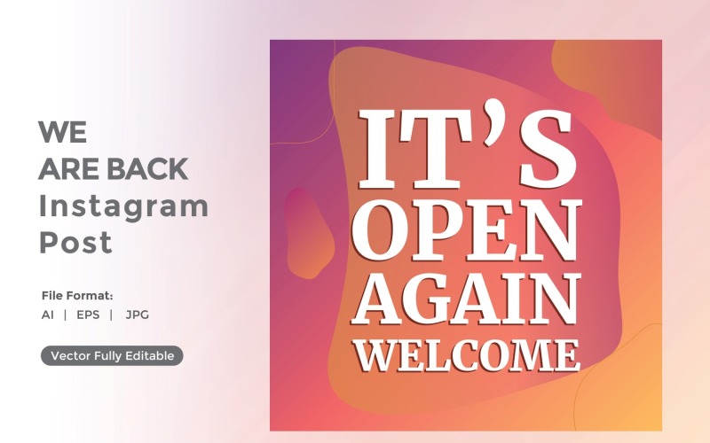 Il est à nouveau ouvert bienvenue instagram post 05