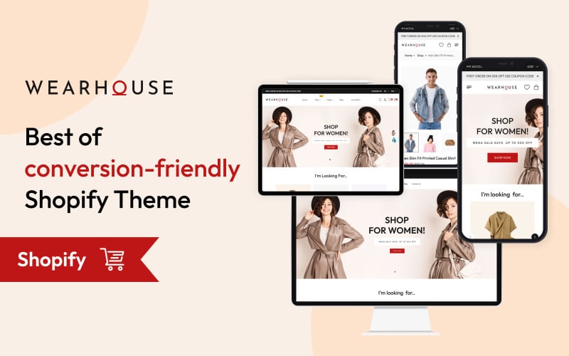 Wearhouse - Thème responsive polyvalent Shopify 2.0 de haut niveau pour la mode et les accessoires