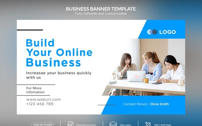Build your online  Business Banner Design Template