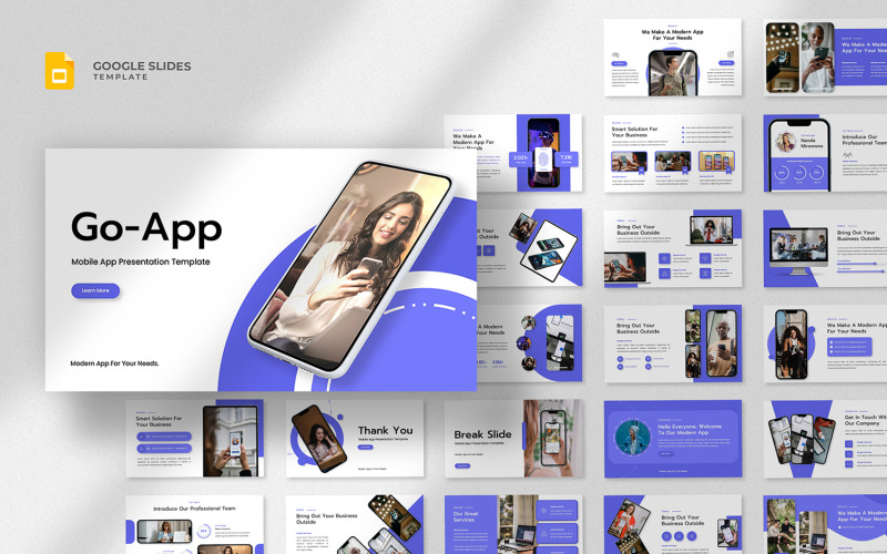 Go - Google Slides-sjabloon voor mobiele apps