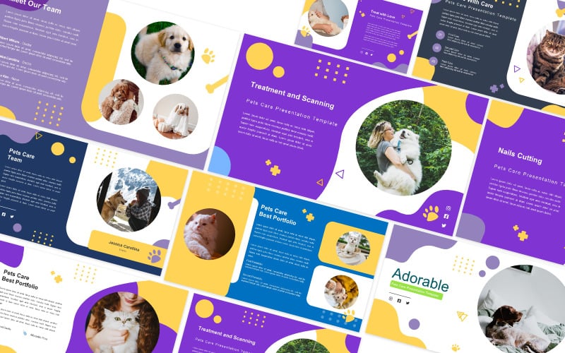Adorable Pets Care Keynote Template