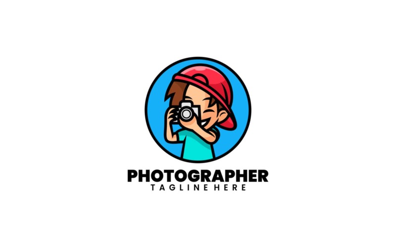 Logotipo de dibujos animados de fotógrafo