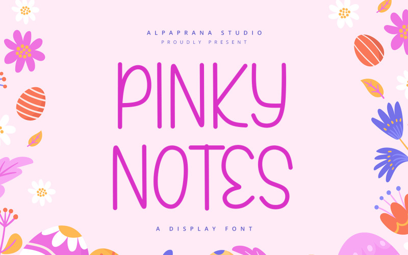 Pinky Notes - Schriftart anzeigen