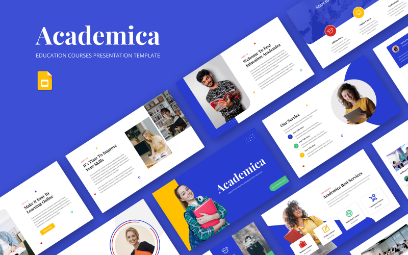 Academica - Modelo de apresentação de slides do Google para educação