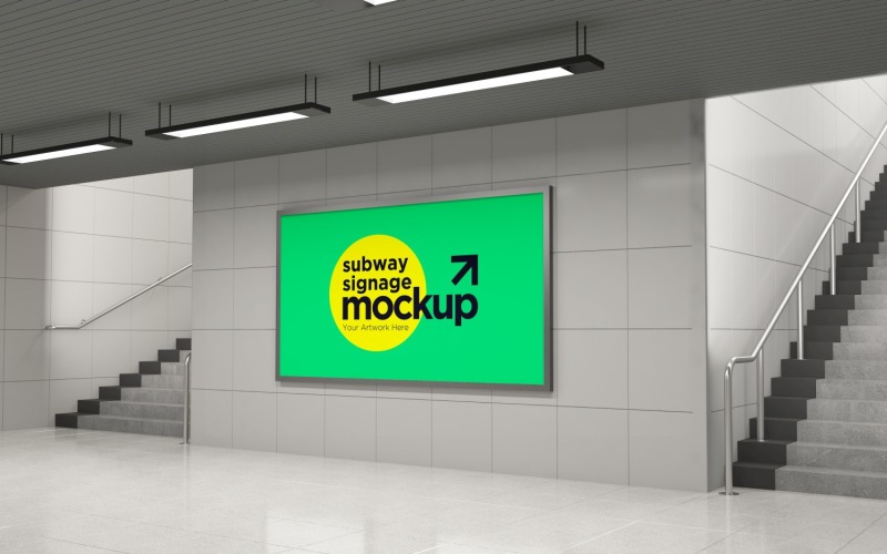 Horizontales Modell der U-Bahn-Beschilderung 24