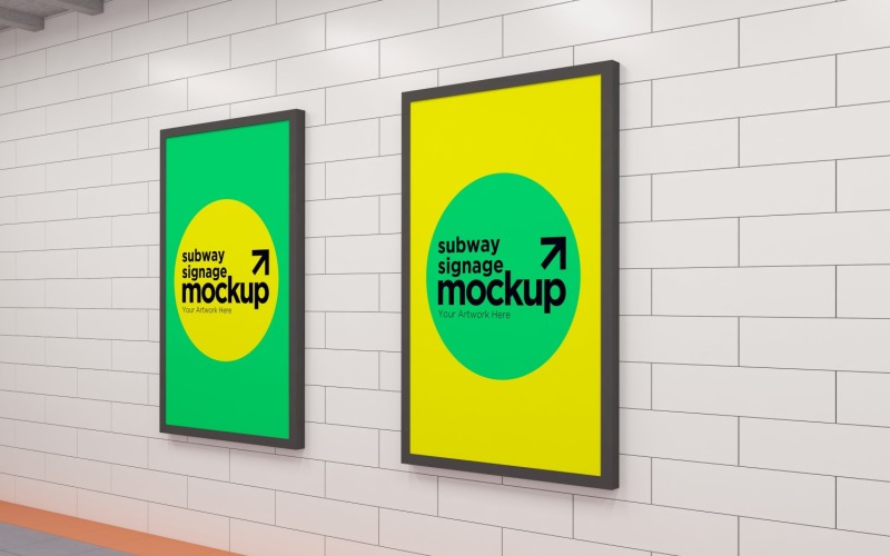 Modello di segnaletica della metropolitana due 07