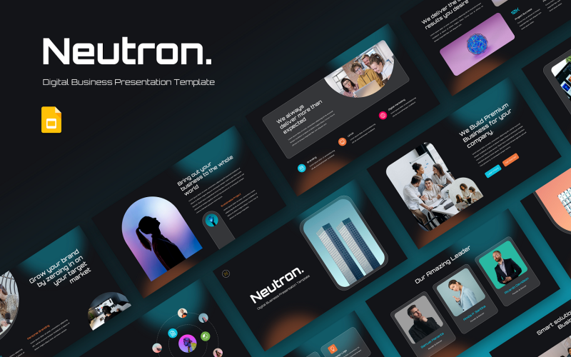 Neutron — cyfrowy biznesowy szablon slajdu Google