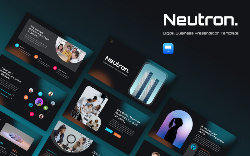 Neutron - Keynote-sjabloon voor digitaal zakendoen