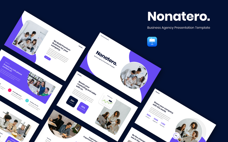 Nonatero - Шаблон Keynote для бизнес-агентства