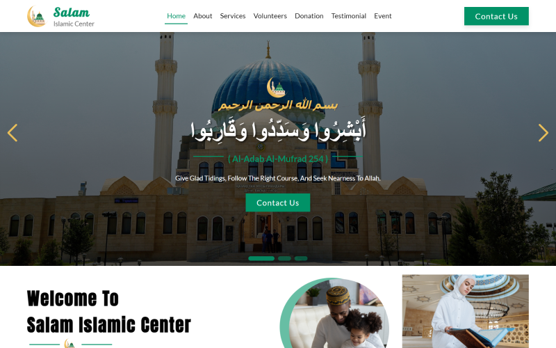 Salam Islamisches Zentrum Html5 Zielseitenvorlage 3633