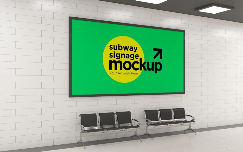 U-Bahn-Beschilderung Horizontal Mockup 20