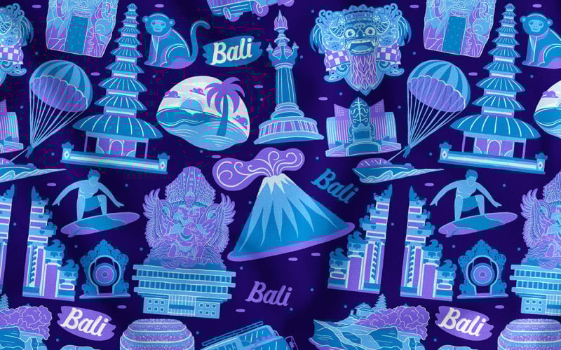Bali Seamless Pattern #002