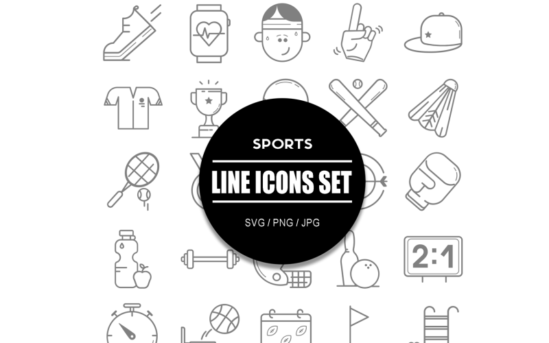 Conjunto de iconos deportivos Paquete de iconos deportivos