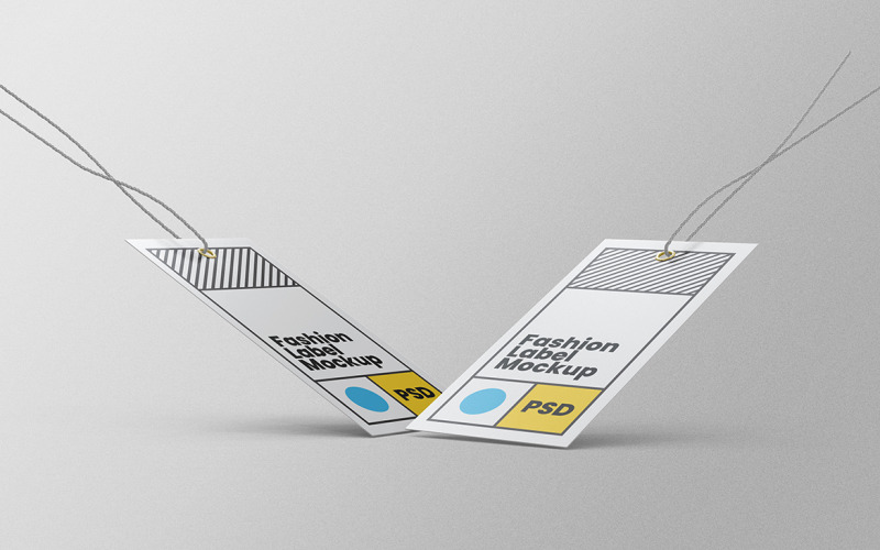 Etichetta Tag Mockup PSD Design Template Vol 06