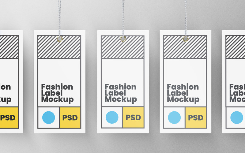 Etichetta Tag Mockup PSD Design Template Vol 15