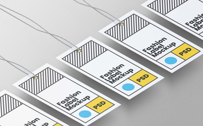 Etichetta Tag Mockup PSD Design Template Vol 18