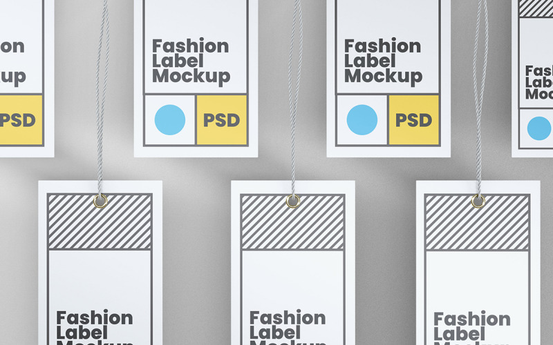 Etichetta Tag Mockup PSD Design Template Vol 20
