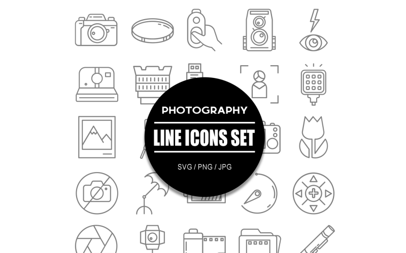 Fotografie Pictogrammenset Camera