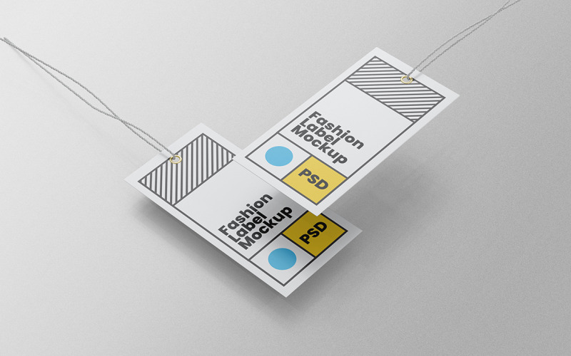 Label Tag Mockup PSD-Designvorlage Vol. 05