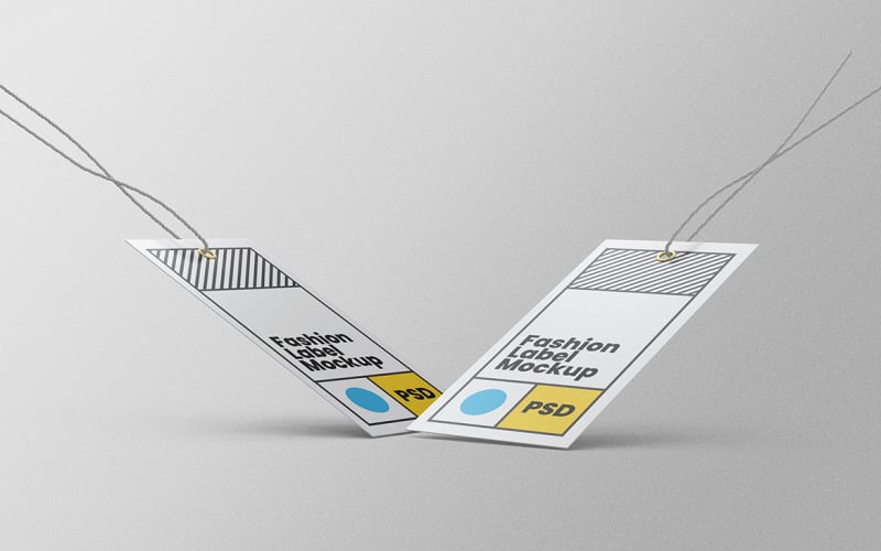 Label Tag Mockup PSD-Designvorlage Vol. 06