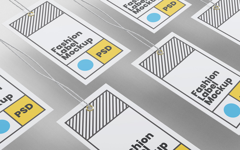 Label Tag Mockup PSD-Designvorlage Vol. 17