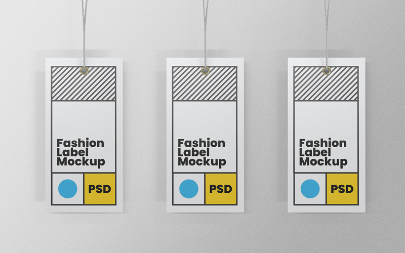 Plantilla de diseño PSD de maqueta de etiqueta de etiqueta Vol 04