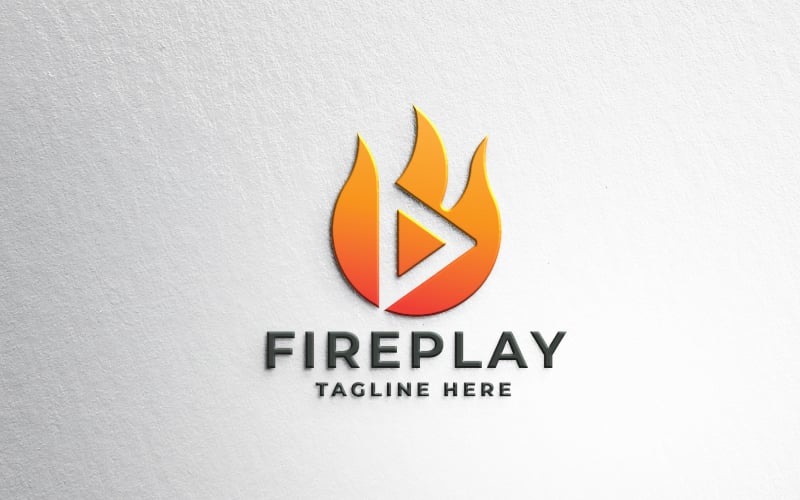 Plantilla profesional de logotipo de juego de fuego