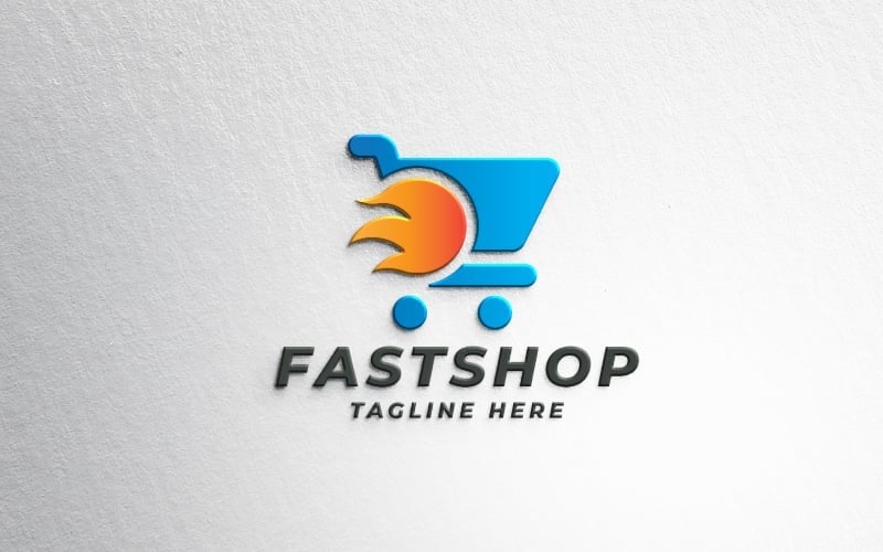 Шаблон логотипу Fast Shop Pro