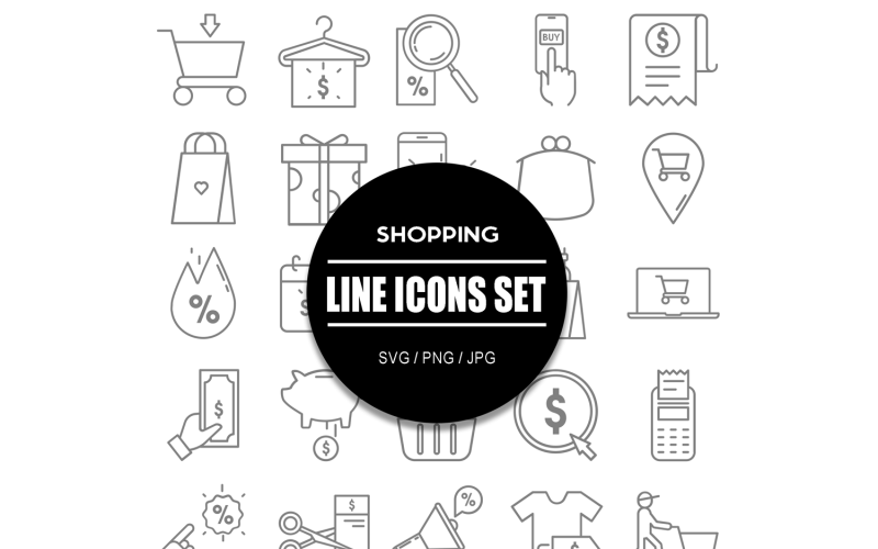 Shopping-Icon-Set Shop-Icon-Bundle
