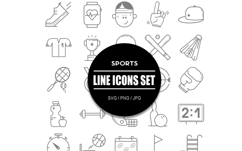 Sport Ikonuppsättning Sport Ikoner Bundle
