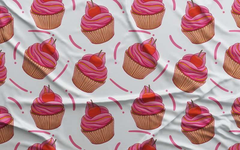 Cup-cake naadloos patroon