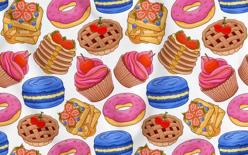 Dulce postre de patrones sin fisuras