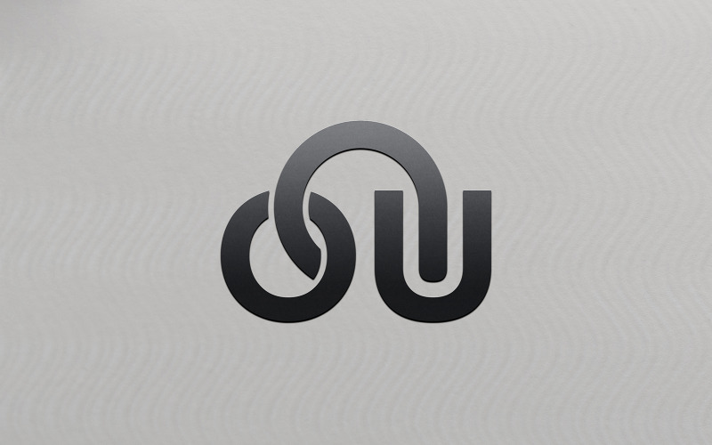 Mockup di logo grigio scuro con carta bianca