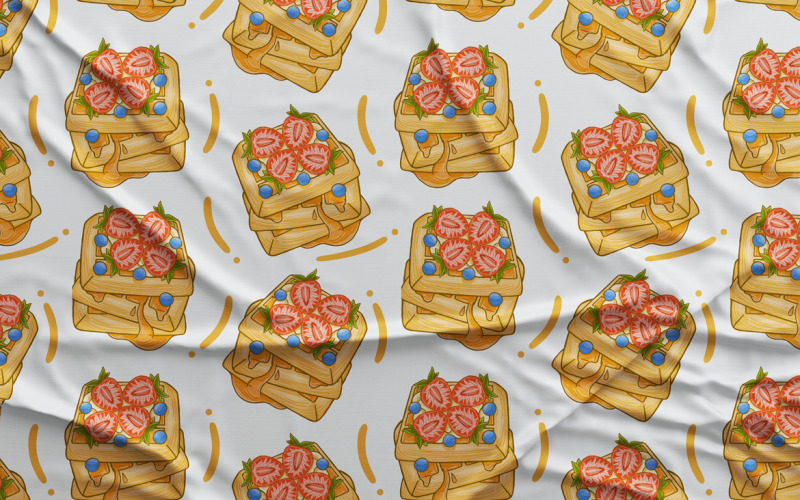 Modèle sans couture de gaufres de gâteau