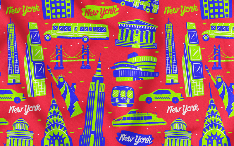 New York Seamless Pattern #02