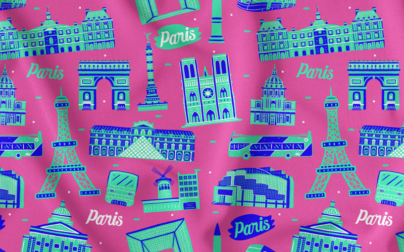 Paris Seamless Pattern #02