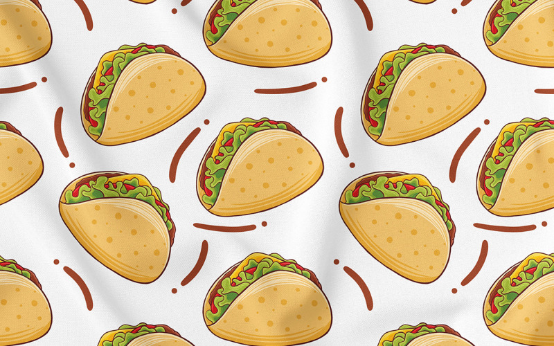 Patrón sin fisuras de taco (comida rápida)