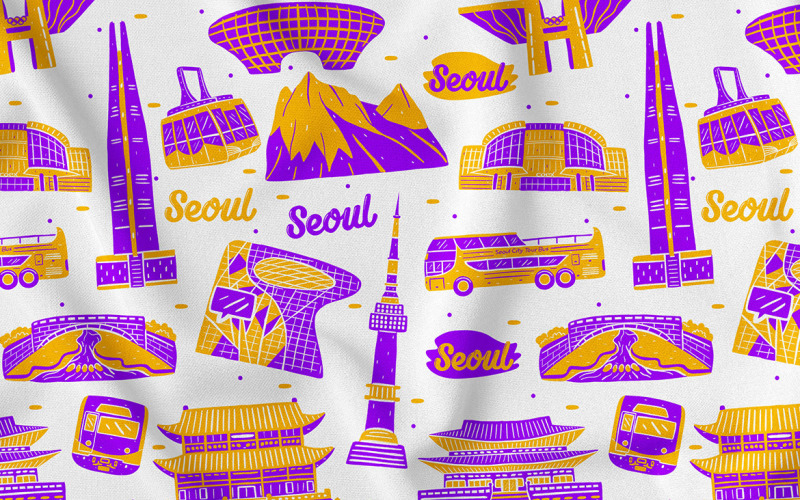 Szöul Seamless Pattern #01