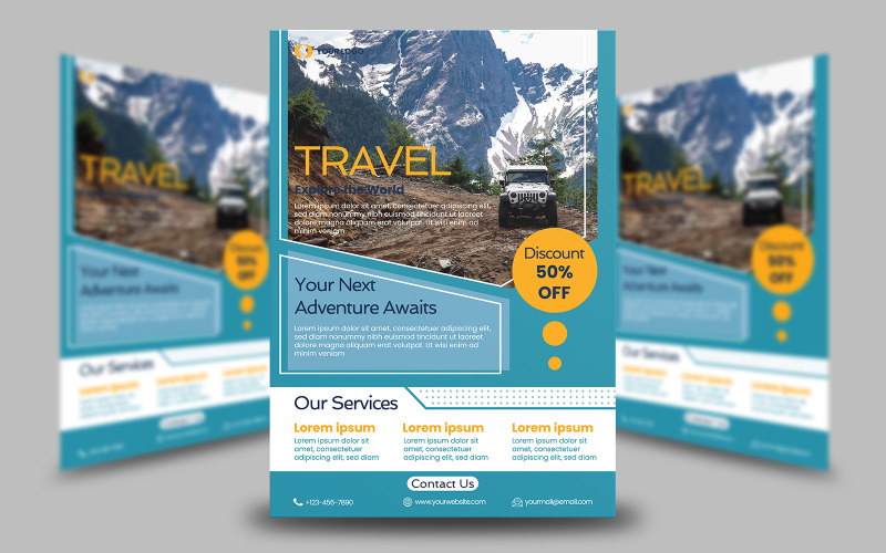 Travel Adventure Flyer Template 1 #321693 - Templatemonster