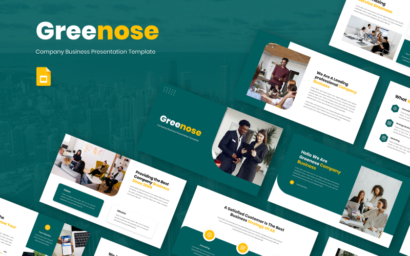 Greenose – Шаблон Google Slide Company Business