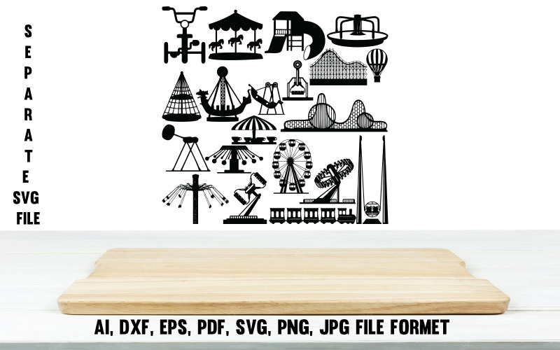 Berg-och dalbana Vector, Amusement SVG