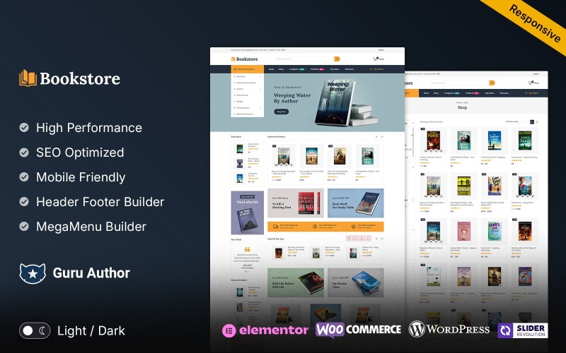 Librairie - Librairie Thème WooCommerce Elementor Responsive