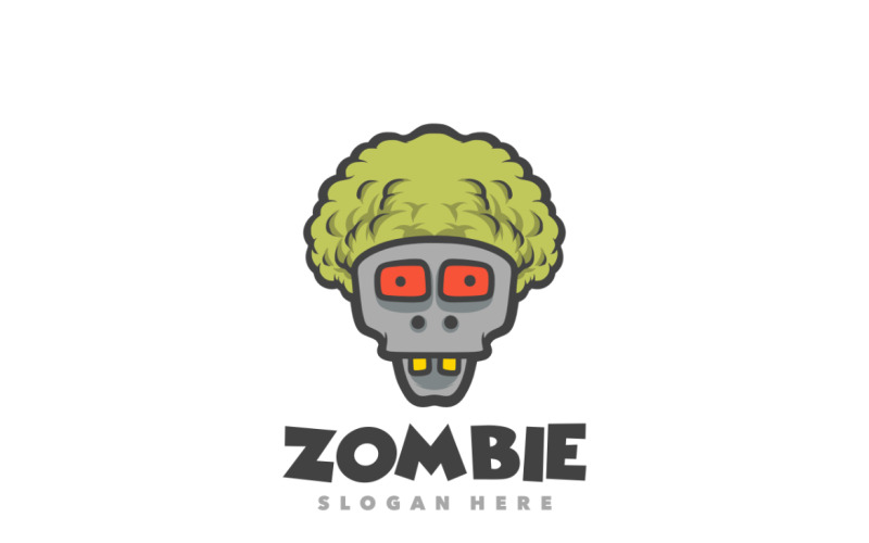 Modelo de Logotipo Mascote Avó Zumbi