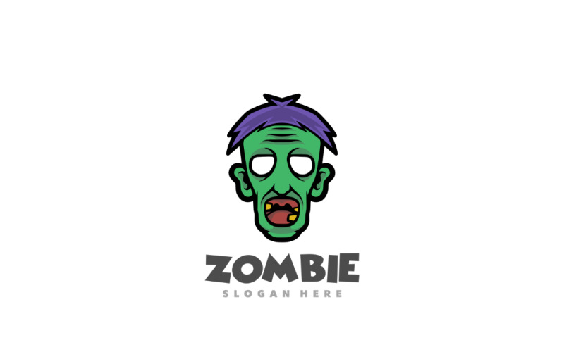 Šablona loga maskota zombie dědečka