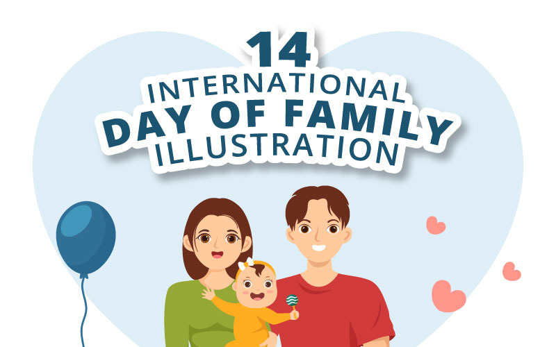 14 Mezinárodní den rodiny ilustrace