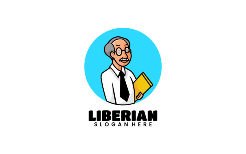 Profesor maskot kreslené logo