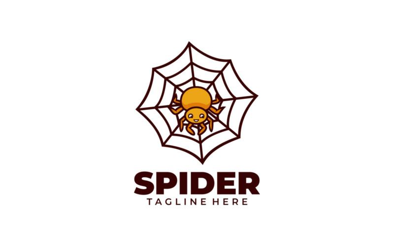 Spider Simple Mascot Logo Style #321918 - TemplateMonster