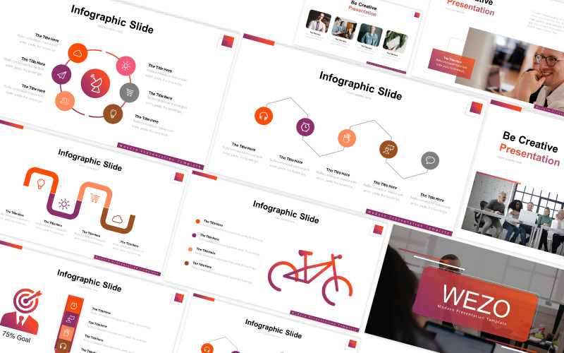 Template Wezo Modern PowerPoint là một lựa chọn tuyệt vời cho bất kỳ ai đang tìm kiếm một template PowerPoint hiện đại và chuyên nghiệp. Trình chiếu sử dụng màu sắc đầy sáng tạo và phần trình bày chuyên nghiệp để giúp bạn truyền tải thông điệp của mình một cách dễ dàng và hiệu quả. Hãy tải nó xuống và sử dụng ngay hôm nay để tạo ra một trình chiếu đầy ấn tượng.